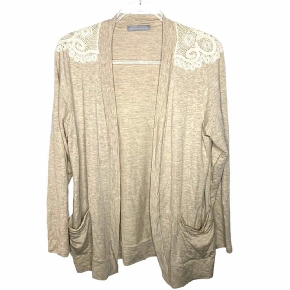 Olivia Moon Oatmeal Lace Cardi